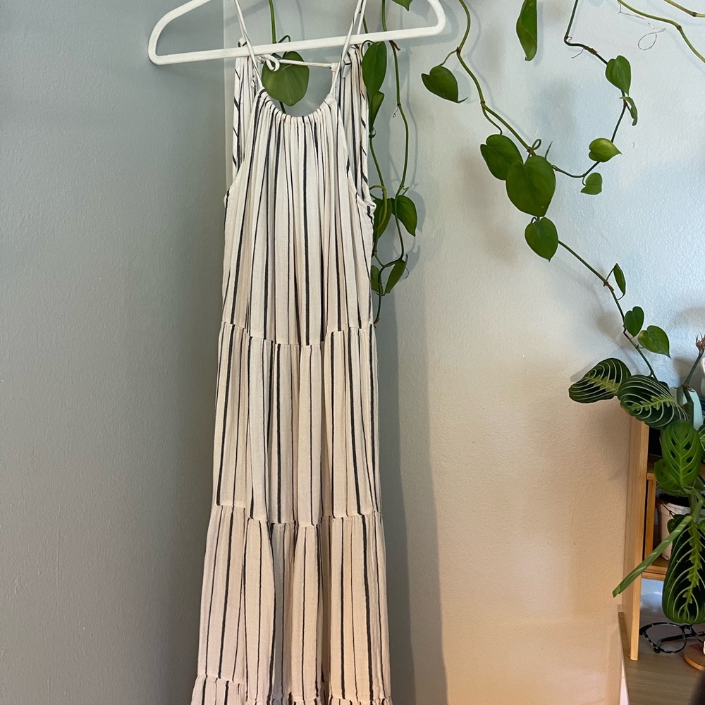 Old Navy Black and White Maxi Sundress